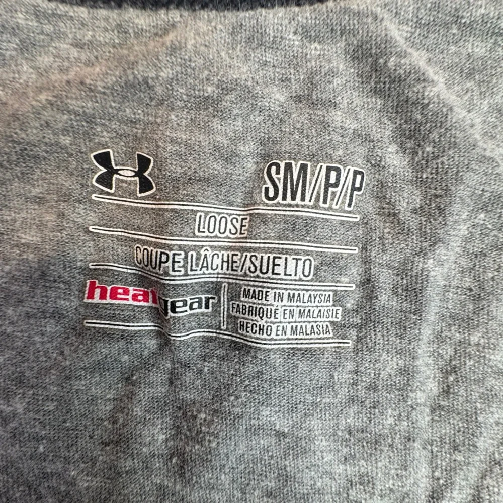 Under Armour‎ Tank Top Mens Small Grey HeatGear Colorblock Sleeveless Shirt